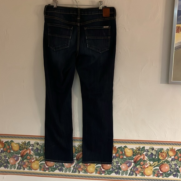 Dear John Denim Straight Leg Jeans, Size 27P/4P, Dark Blue Denim - Picture 2 of 8